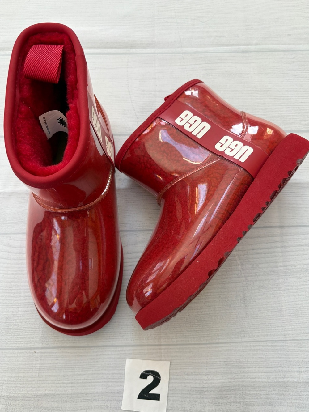 UGG Kids Shiny Red Boots